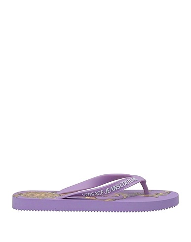 VERSACE JEANS COUTURE Flip flops Lilac Textile fibres