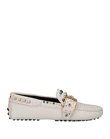 TOD'S Loafers Light grey Soft Leather