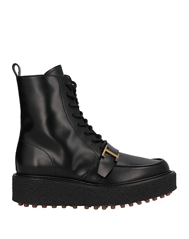 TOD'S ショートブーツ ブラック 革