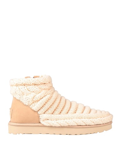 UGG Ankle boot Beige Leather, Textile fibres