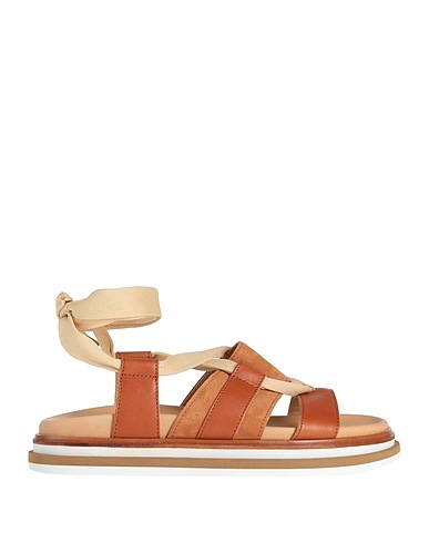 HOGAN Sandals Brown Leather