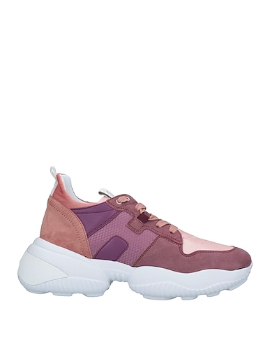 HOGAN Sneakers Mauve Leather, Textile fibres