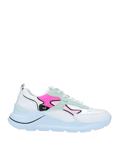D.A.T.E. Sneakers White Soft Leather, Textile fibres