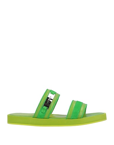 BY FAR Sandals Green Leather