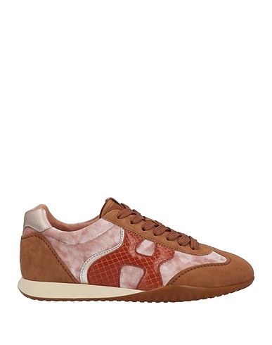 HOGAN Sneakers Camel Leather, Textile fibres