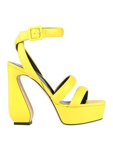 SI ROSSI by SERGIO ROSSI Sandals Yellow Soft Leather