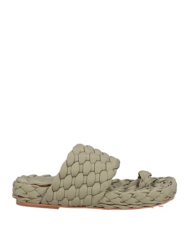 PALOMA BARCELÓ Flip flops Military green Textile fibers