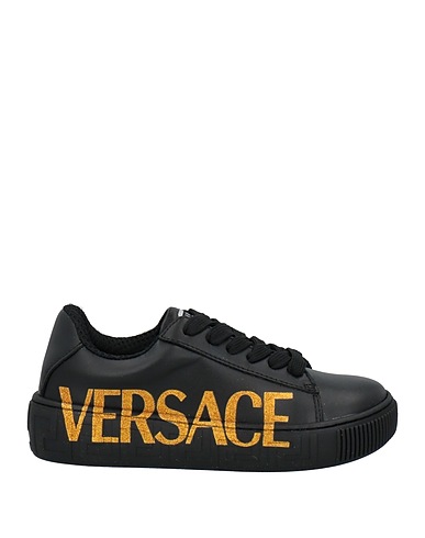VERSACE YOUNG Sneakers Black Calfskin