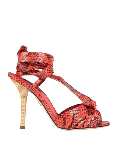 DOLCE&GABBANA Sandals Coral 100% Burmese python snakeskin