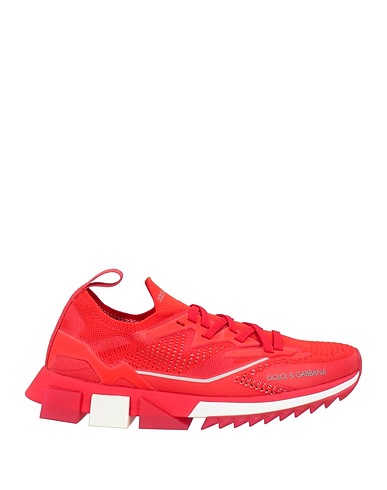 DOLCE&GABBANA Sneakers Rosso 90% Poliestere, 10% Viscosa