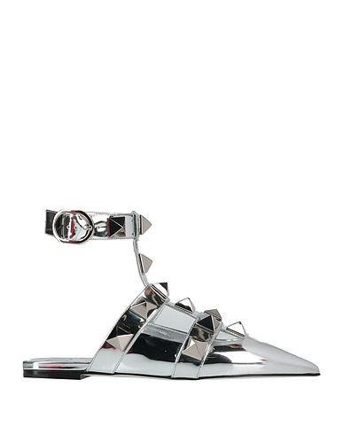 VALENTINO GARAVANI Ballet flats Silver Soft Leather