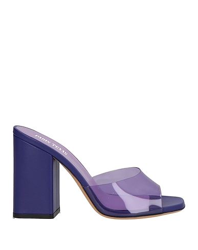 PARIS TEXAS Sandals Purple Rubber, Soft Leather