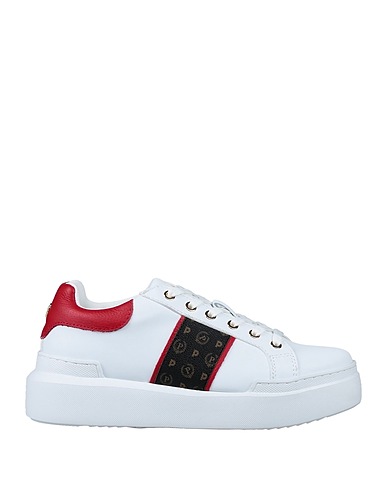POLLINI Sneakers White Soft Leather, PVC - Polyvinyl chloride
