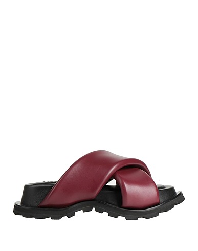 JIL SANDER Sandals Burgundy Soft Leather