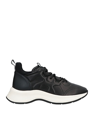 HOGAN Sneakers Black Soft Leather, Textile fibres