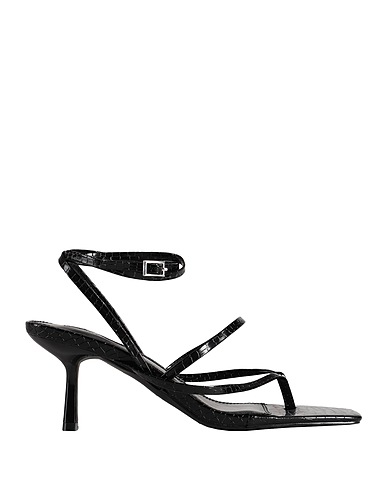 TOPSHOP Sandalias de dedo Negro 100% Fibras sintéticas