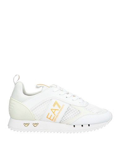 EA7 Sneakers White 100% Polyester, Elastane, Polyurethane coated, Thermoplastic polyurethane