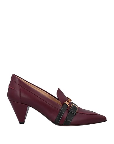 TOD'S Loafers Plum Calfskin