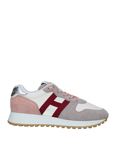 HOGAN Sneakers H86RUN Light grey Soft Leather, Textile fibres