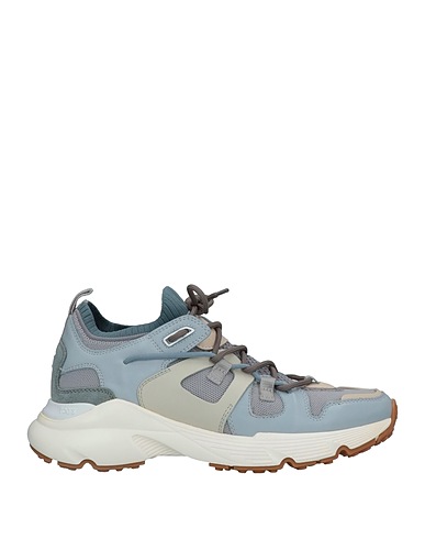 TOD'S Sneakers Sky blue Soft Leather, Textile fibers