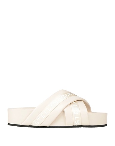 STELLA McCARTNEY Sandals Ivory Textile fibres