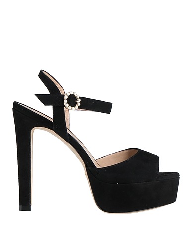 STUART WEITZMAN Sandals Black Leather