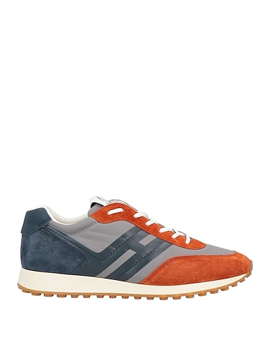 HOGAN Sneakers H86RUN Rust Leather, Textile fibers