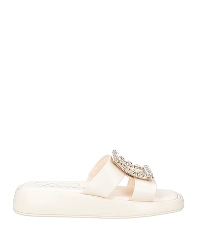 ROGER VIVIER Sandalia Hueso Cuero