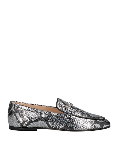 TOD'S Loafers Silver Soft Leather