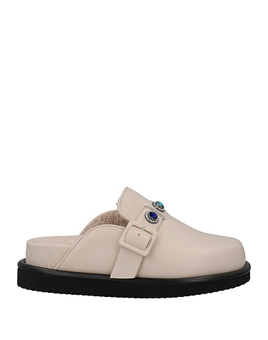 KURT GEIGER Mules and clogs Light grey Soft Leather