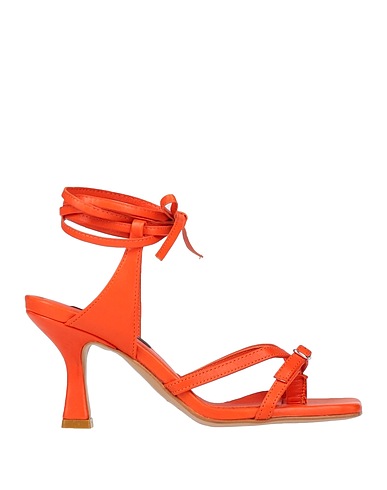 GISÉL MOIRÉ Flip flops Orange Soft Leather