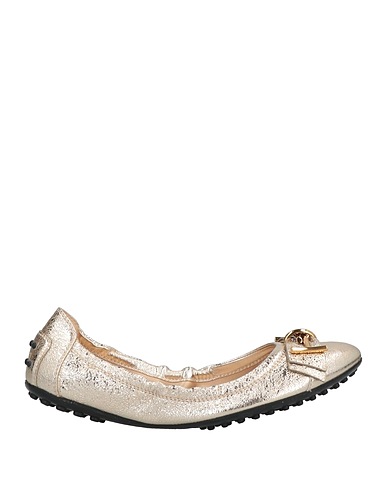 TOD'S バレリーナ プラチナ 革
