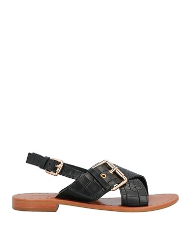 COULEUR POURPRE Sandals Black Soft Leather