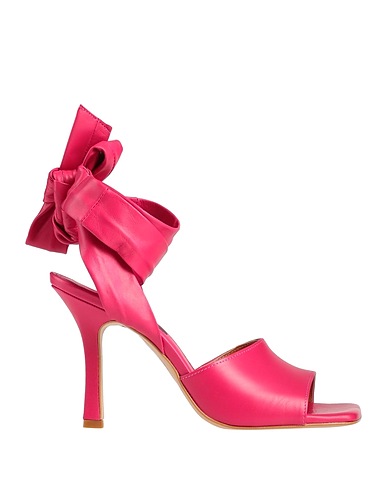 GISÉL MOIRÉ Sandals Fuchsia Soft Leather