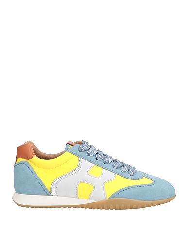 HOGAN Sneakers Yellow Leather, Textile fibres