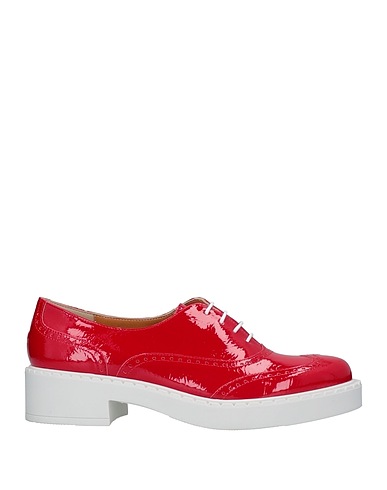 OROSCURO Laced shoes Red Soft Leather