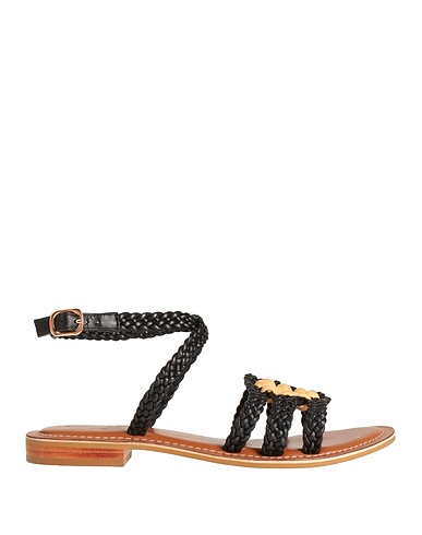 COULEUR POURPRE Sandals Black Soft Leather