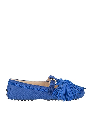 TOD'S Loafers Blue Soft Leather