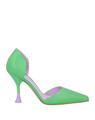 3JUIN Décolleté Verde Pelle