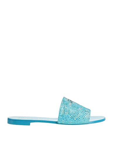 GIUSEPPE ZANOTTI Sandals Turquoise Soft Leather