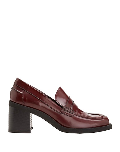 8 by YOOX Loafers POLISHED LEATHER PENNY LOAFER
 Burgundy 100% Calfskin