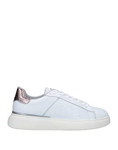 ALBERTO GUARDIANI Sneakers White Soft Leather, Textile fibres