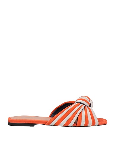 POLLINI Sandals Orange Soft Leather