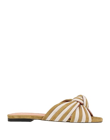 POLLINI Sandals Sage green Soft Leather