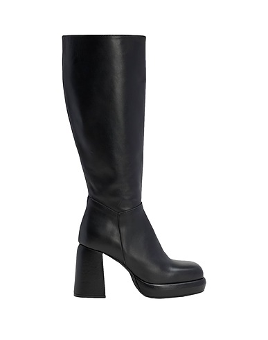 8 by YOOX Boots LEATHER PLATFORM TALL BOOTS
 Black 100% Calfskin