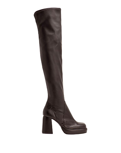 8 by YOOX Boots STRETCH OVER-THE-KNEE BOOTS
 Dark brown 100% Polyurethane