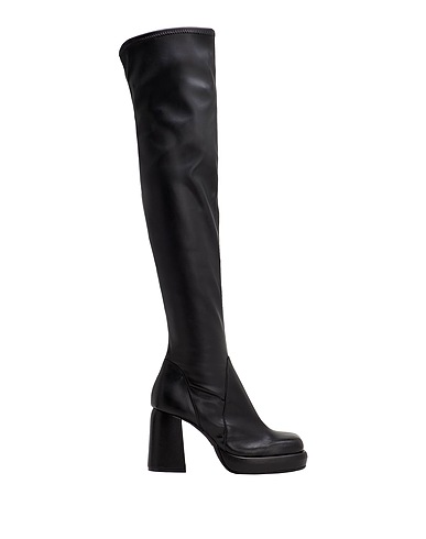 8 by YOOX Boots STRETCH OVER-THE-KNEE BOOTS
 Black 100% Polyurethane