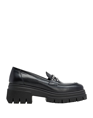 8 by YOOX Loafers LEATHER STUDS CHUNKY LOAFER
 Black 100% Calfskin