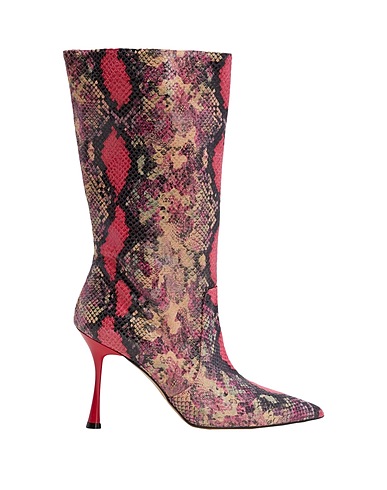 8 by YOOX Stivali PYTHON LEATHER HEELED  BOOTS
 Rosa 100% Pelle di vitello