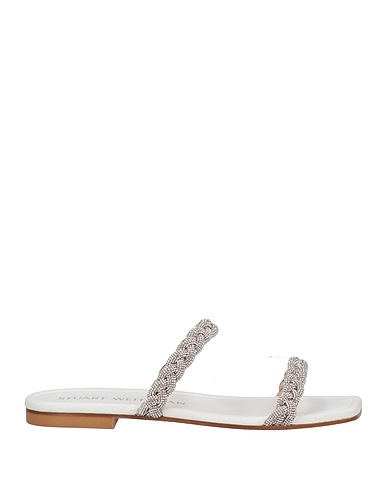 STUART WEITZMAN Sandals Silver Textile fibers